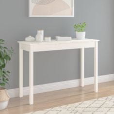 shumee fehér tömör fenyőfa tálalóasztal 110 x 40 x 75 cm