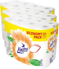 LINTEO WC-papír Economy Pack 3 x 24 tekercs, 3 rétegű, fehér