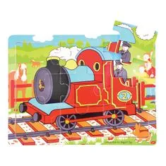 Bigjigs Toys fa puzzle vonat 9 darab