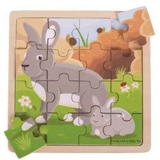 Bigjigs Toys Nyúl és nyúl puzzle