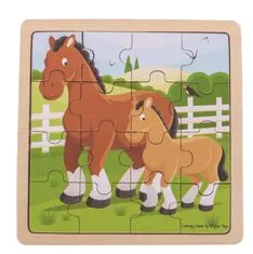 Bigjigs Toys puzzle - Ló és csikó