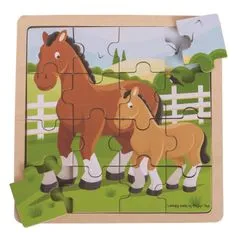 Bigjigs Toys puzzle - Ló és csikó