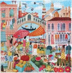 eeBoo Négyzet alakú kirakós piac Velencében 1000 darab