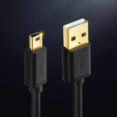 USAMS Ugreen USB - miniUSB kábel - Fekete