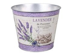 NOHEL GARDEN Fedő virágcseréphez LAVENDER DE PROVENCE fém d19x15cm