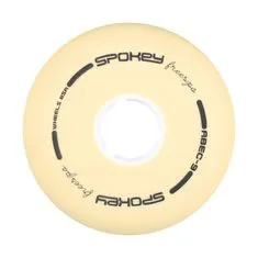 Spokey PU 76 mm-es pótkerék korcsolyához FREESPO FEHÉR SZETT, 4 db