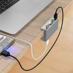 Northix USB hub csavaros rögzítéssel és 4 porttal 