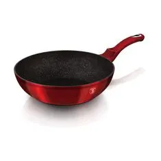 Berlingerhaus WOK serpenyő márvány felülettel 30 cm Burgundia Metallic Line BH-6166