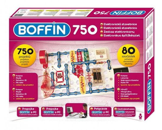 Boffin 750 elektronikus építőkészlet 750 elemmel működő projekt