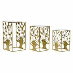 NEW DKD Home Decor Gold 3 db kis asztalka 40 x 40 x 70 cm