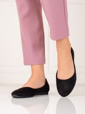 Amiatex Női balerina cipő 91289 + Nőin zokni Gatta Calzino Strech, fekete, 37