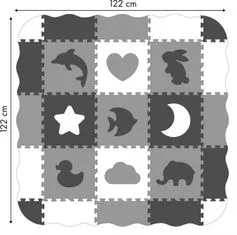 EcoToys Hab puzzle Állatok és formák fekete-fehér SX szélekkel