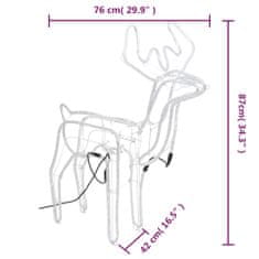 shumee meleg fehér összecsukható karácsonyi rénszarvasfigura 192 LED