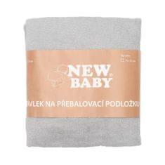 NEW BABY Huzat pelenkázó lapra 50x70 szürke