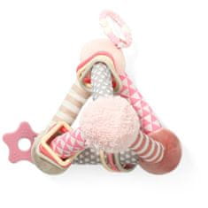 BabyOno Fejlesztő játék Tiny Yoga pink piramis