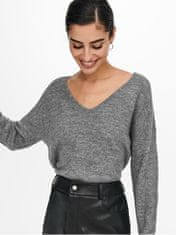 Jacqueline de Yong Női pulóver JDYELANORA 15207823 Dark Grey Melange (Méret XS)