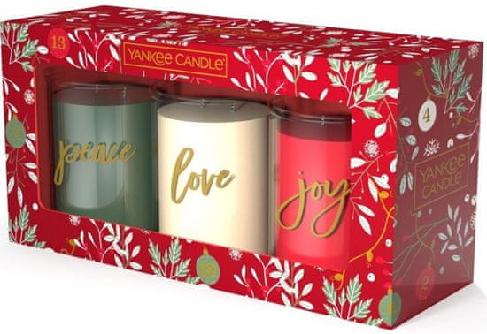 Yankee Candle Countdown Karácsonyi szett 3x226g illatgyertya