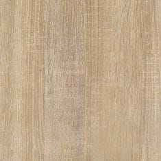 Greatstore sonoma-tölgyszínű szerelt fa és acél könyvszekrény 60x33x70,5cm