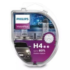 PHILIPS Autó izzó H4 12342VPS2, VisionPlus, 2db a csomagban