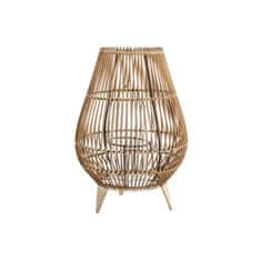 NEW DKD Home Decor Rattan fém gyertyatartó (26 x 26 x 38 cm)