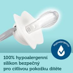 Canpol babies Light touch szimmetrikus szilikon cumi szett 6-18m Tiszta kék színű