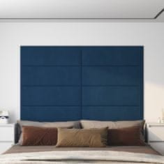 Greatstore 12 db kék bársony fali panel 90 x 30 cm 3,24 m²