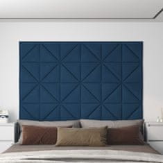 Greatstore 12 db kék bársony fali panel 30 x 30 cm 0,54 m²