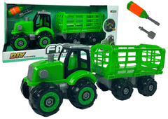 shumee Behúzható traktor zöld DIY csavarhúzó