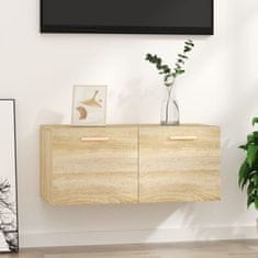 Greatstore sonoma-tölgyszínű szerelt fa faliszekrény 80 x 35 x 36,5 cm