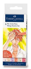 Faber-Castell Faber - Castell Marker Pitt művész toll Manga Kaoiro 6 db