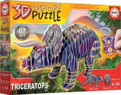 EDUCA Triceratops 3D puzzle 67 darab