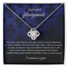 Lovilion Romantikus Ajándék Valentin Napra Gyönyörű feleségemnek - 14K fehérarany nyaklánc cirkónia kristályokkal | FIORA