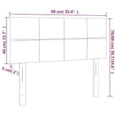 Greatstore sötétszürke szövet LED-es fejtámla 90x5x78/88 cm