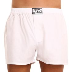 Styx férfi klasszikus boxeralsó klasszikus gumi fehér + textil jelölések (AF1061) - méret XL