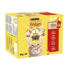 Friskies Multipack 24x85g marhahús, csirke, bárány, kacsa szószban