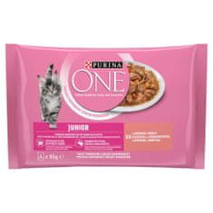 Purina ONE Multipack JUNIOR mini filé lazaccal és sárgarépával lében 4x85g