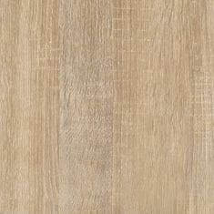 Greatstore sonoma-tölgyszínű szerelt fa és acél könyvszekrény 40x33x70,5cm
