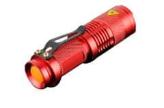 Northix LED zseblámpa CREE Ultrafire - piros 