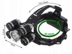 Trizand ISO 16144 Fényszóró LED ZOOM 5 x LED T6 CREE