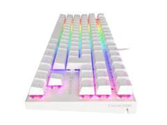 Genesis Gaming mechanikus billentyűzetTHOR 303/RGB/Outemu Brown/Wired USB/US layout/White