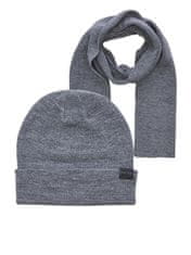 Jack&Jones Férfi szett - sapka és sál JACJOLLY 12163827 Grey Melange