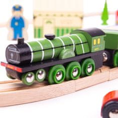 Bigjigs Toys Bigjigs Rail Fából készült vasúti pálya Flying scotsman