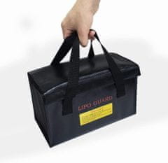 YUNIQUE GREEN-CLEAN Lipo táska Tűzálló táska Ideális az akkumulátorok töltéséhez Lipo Tűzálló Méret cm 26 x 13 x 15 Szín Fekete
