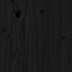 Vidaxl fekete tömör fenyőfa rönktároló 33,5 x 30 x 110 cm 822625
