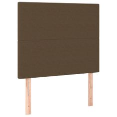 Greatstore sötétbarna szövet LED-es fejtámla 100x5x118/128 cm