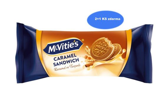 McVitie's Caramel Sandwich - karamell-fahéjas süti 88g (2+1 ingyen)