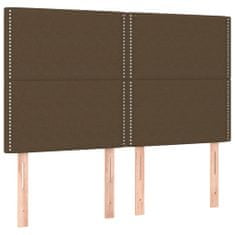 Greatstore sötétbarna szövet LED-es fejtámla 144x5x118/128 cm