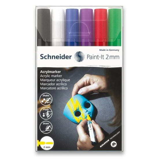 Schneider Akril filctoll Paint-It 310 készlet V1, 6 színben