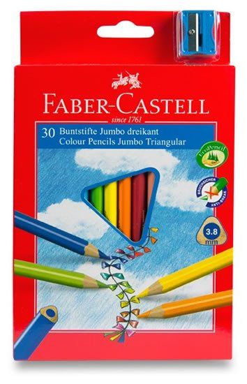 Faber-Castell Faber - Castell háromszögletes zsírkréták Junior - közepes 30 db