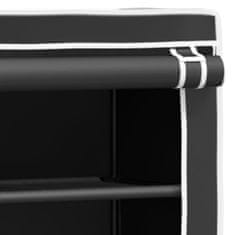 Vidaxl 2 szintes fekete mosógép feletti tárolóállvány 71x29,5x170,5 cm 343135